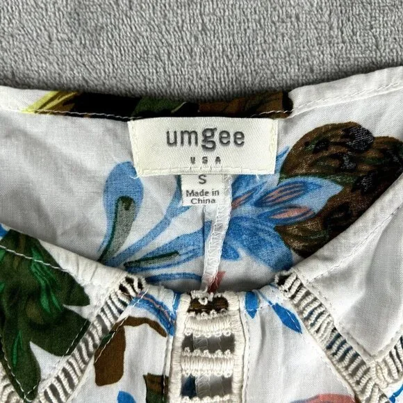 Umgee Womens Size S Swing Strappy Floral Tank Top Sleeveless Chiffon Small - Picture 5 of 8